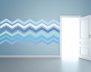 6 Chevron Stripes Wall Pattern Decal 